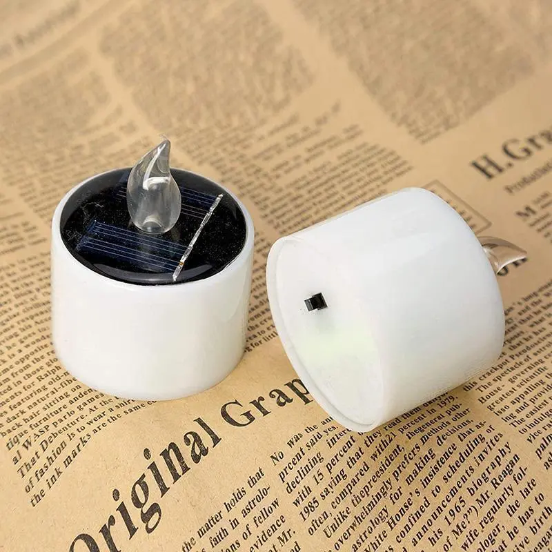 Nến LED, Đèn năng lượng mặt trời, Sử dụng ngoài trời và trong nhà, Đèn trà năng lượng mặt trời, Không thấm nước, Nến không lửa, Đèn ngủ, Thích hợp cho tiệc tùng, đám cưới và trang trí lễ hội, Màu trắng ấm 3