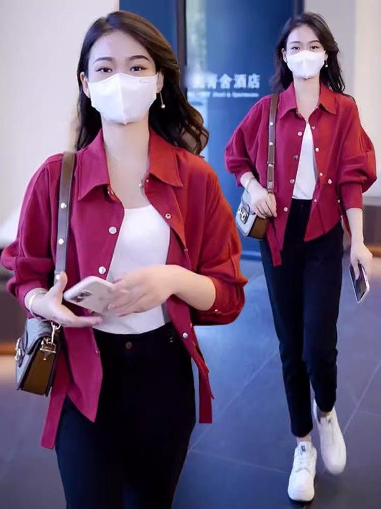 Product Introduction of Áo Sơ Mi, Áo Khoác Ngắn Nữ, Tay Cánh Dơi, Cao Cấp, Thiết Kế Độc Đáo Phổ Biến Hàng Đầu, Tuyệt Vời Cho Mùa Xuân Và Mùa Thu, Hàng Mới Về, 2024 4