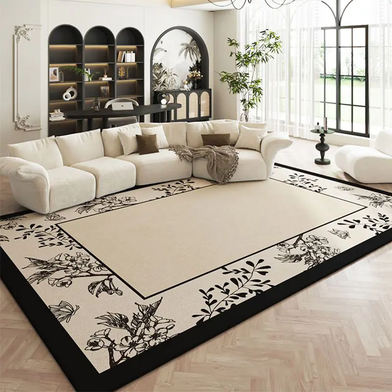 Thảm phòng Khách Thiết kế tối giản hiện đại, màu kem, phong cách im lặng, thích hợp cho ghế Sofa và Bàn, cao cấp và giá cả phải chăng, cũng thích hợp cho phòng ngủ và phòng, thảm trải sàn