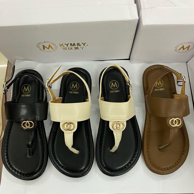 Dép sandal nữ mũi tròn da mềm đế cao su dẻo hàng qc fullbox ( đi chuẩn size nha ảnh thật shop chụp) 1