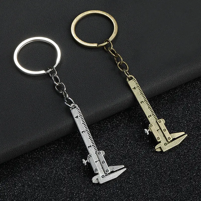 Mini Vernier Caliper Pocket Key Chain Keyring Ornaments Small 3D ...