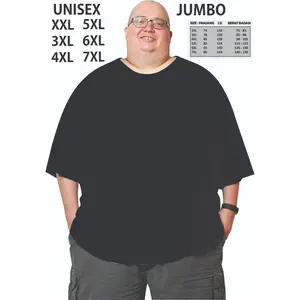 Jk Max Bb 150 Kg Kaos Polos Jumbo Big Size Dewasa 2XL Sampai 7XL Pria Dan Wanita Bahan Semi Katun Combed 24s Oblong Distro Pendek Atasan Baju