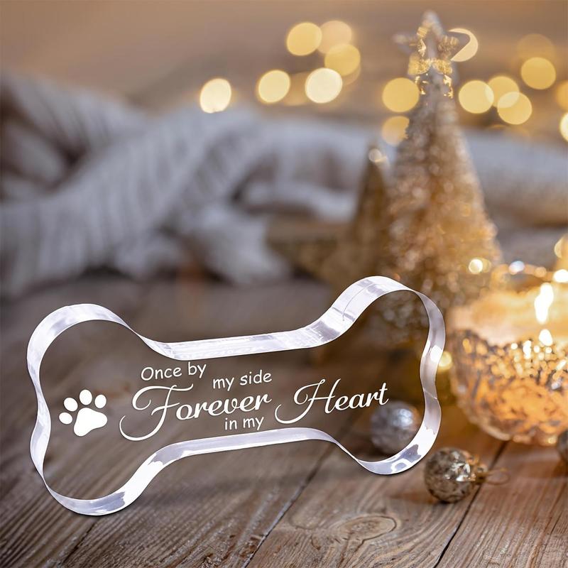 Acrylic Pet Memorial Sign, Letter Pattern Pet Memorial Plaque, Sympathy Decorative Plaque, Desktop Decorative Ornament, Gift for Someone Who Has Lost a Pet Dog 2