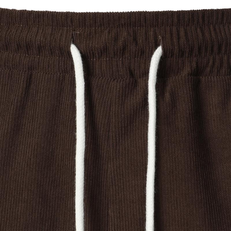 Product Introduction of 2025 Summer new solid color lace-up sweatpants corduroy simple quarter shorts men's shorts casual pants spot selu  ar  kargo mens  jeans 23