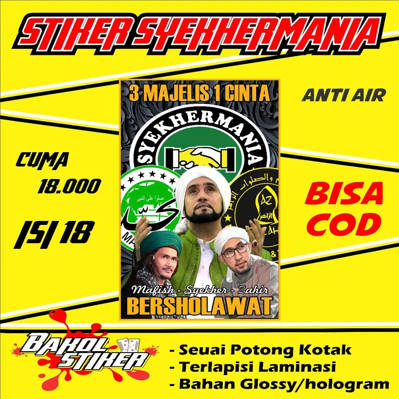 Stiker Syekhermania 3 majelis Bersholawat Paper 1