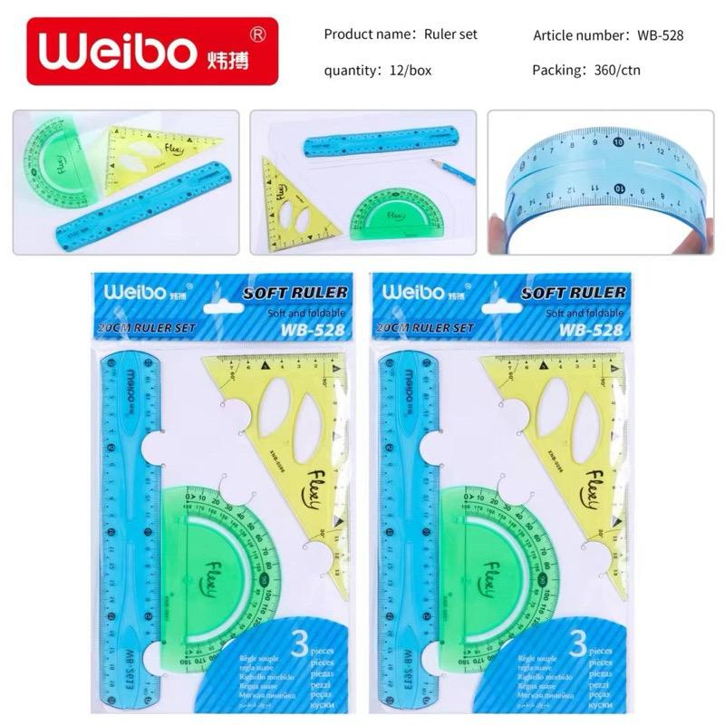 WISDOM WEIBO WB-528 20cm FLEXIBLE RULER SET - TikTok Shop Philippines