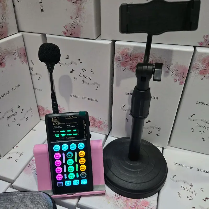 Bộ hát live soundcard NX5 đầy đủ cho điện thoại ạ 3