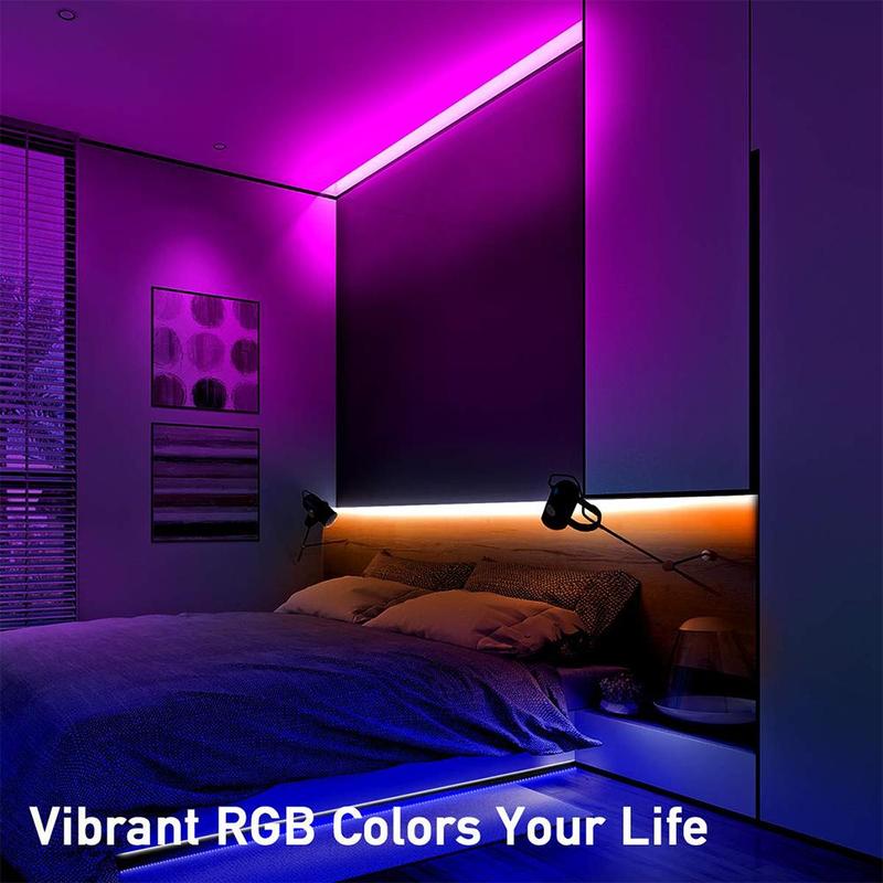 Product Introduction of RGB LED Strip Light, 1 Count USB Powered LED Strip Light with 24-Key Remote Control, Color Changing LED Ambient Light for Bedroom, Party, TV Backlighting, Modern Decorative Light 6