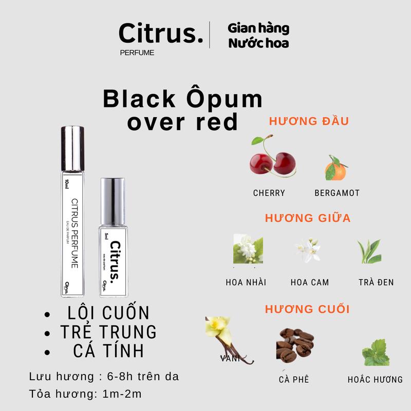 5 10ml Nữ Bl Opum Over red 2024 EDP Nước hoa nữ đen Cosmetic Xịt Thơm Perfume Women