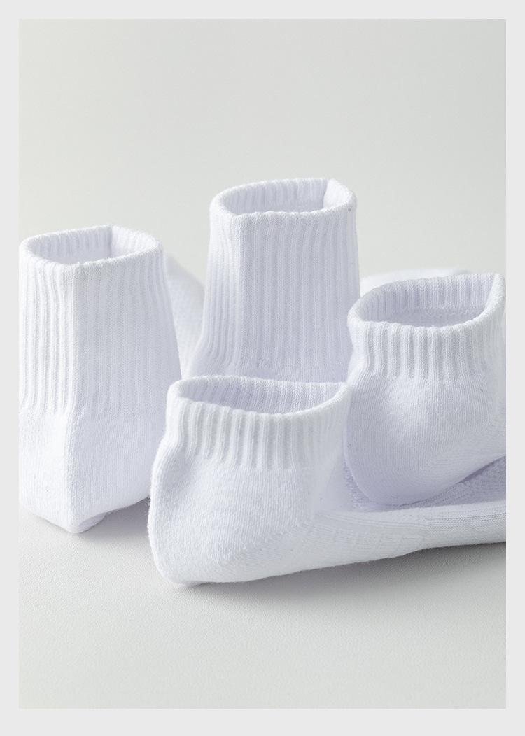 Product Introduction of White Socks Men's Summer Sports Socks Running Socks Thick Towel Bottom Pure Cotton Shock-absorbing Basketball Socks 9