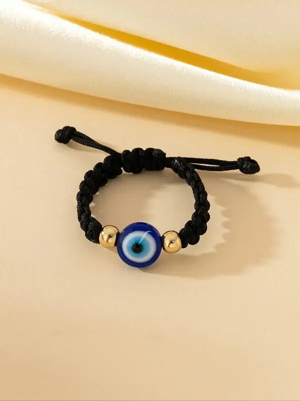 Eye Design Adjustable Braided Ring,  Fashion Accessories for Women & Men for Party, Daily Clothing Decor, Trendy All-match Jewelry for Birthday Gift 2
