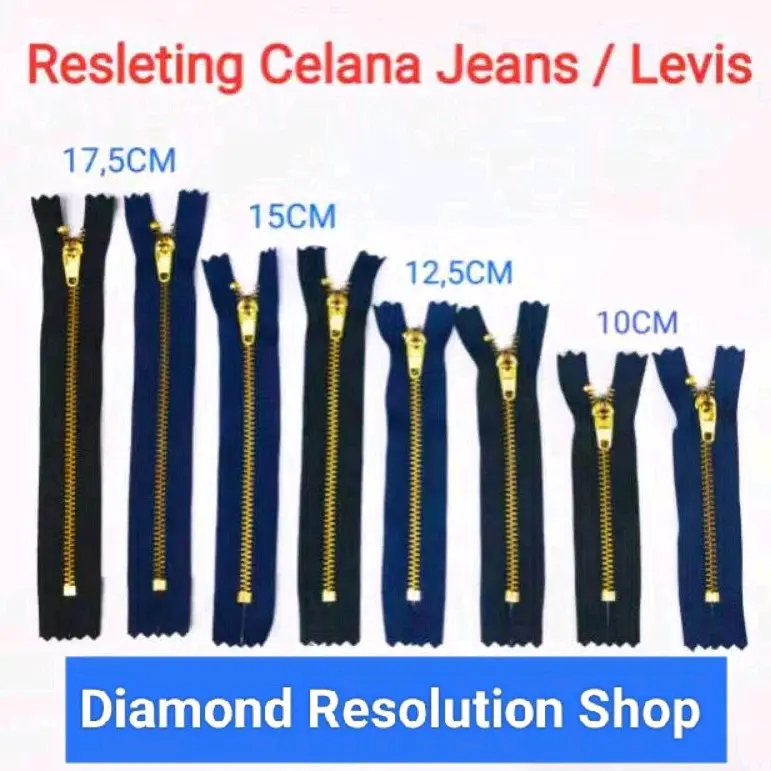 COD (SATUAN) Resleting Jeans - Sleting Celana Levis  jean 4"/5"/6”/7” inch