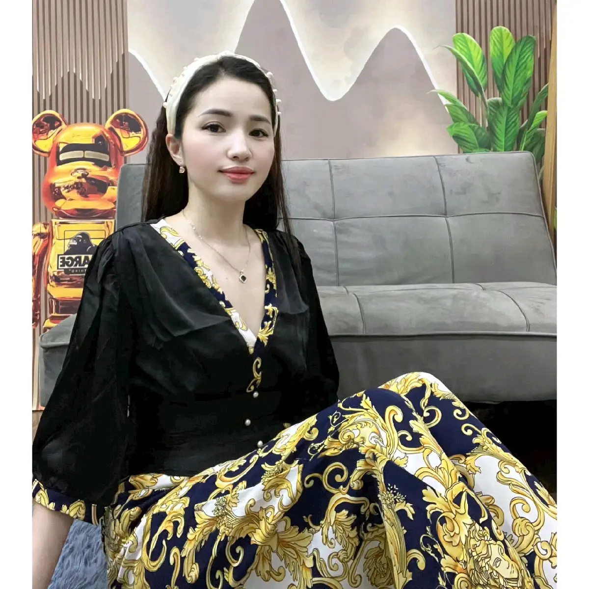 Bộ Có tay chất lụa Freesize 40kg Đến 65kg  Women Nữ