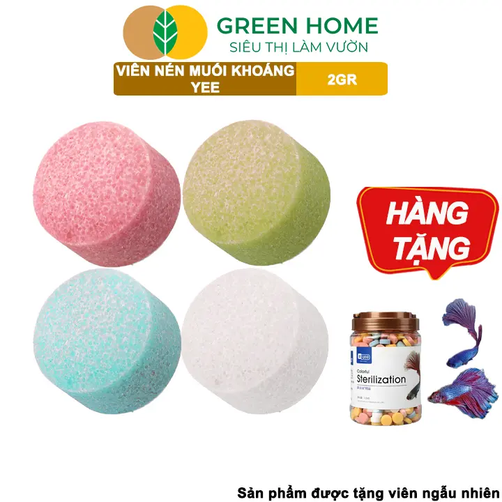 [Hàng tặng] Muối Khoáng Viên Nén Greenhome, YEE, Viên 2gr, Viên Ngẫu Nhiên 0