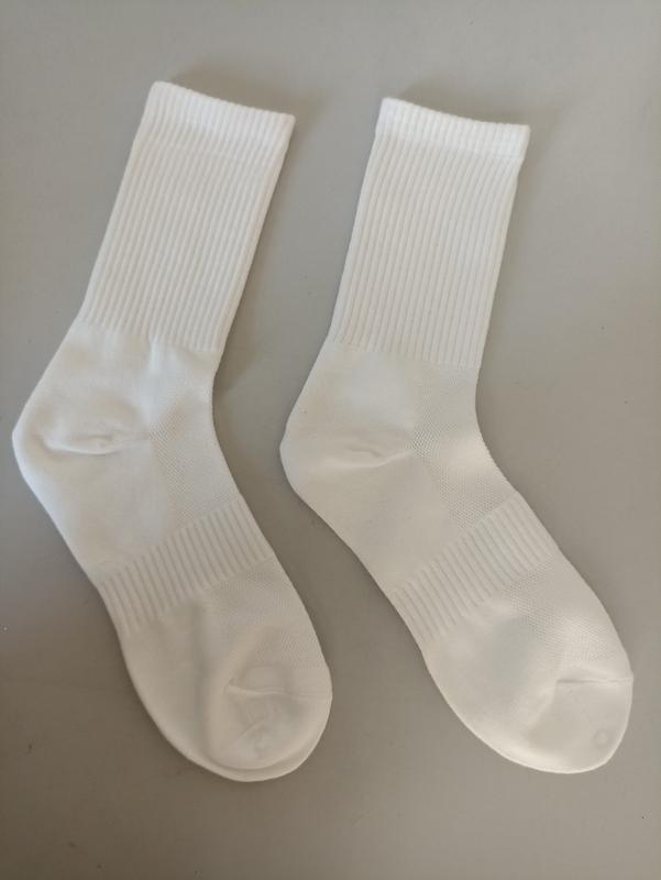 COMBO 10 ĐÔI TẤT TRƠN - CỔ CAO - 18CM, TẤT DỆT KIM, CHẤT LIỆU COTTON, ĐI THỂ THAO, ĐI CHƠI, ĐI LÀM, CHỐNG HÔI CHÂN Màu Trắng tất  like 1