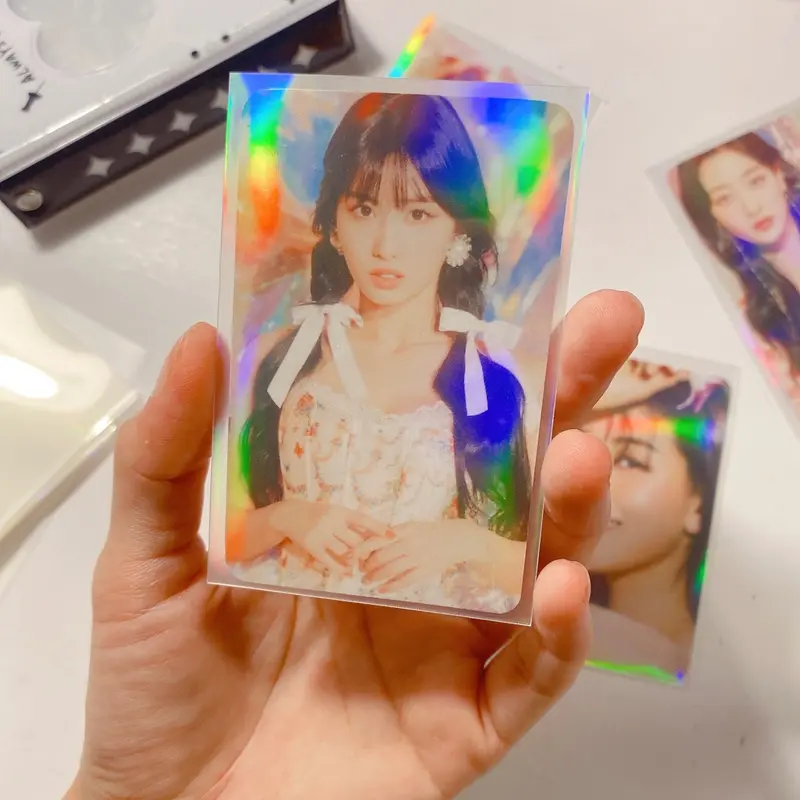 SHINSDAY (20pcs) Inner Sleeve 56x87mm Hologram Rainbow Unseal Pelindung Photocard PC Kpop 1