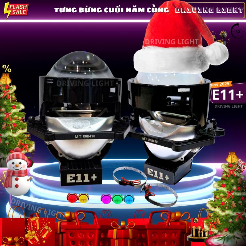 Bi Cầu 3.0 E11+PRO 70W Pha-60W Cos Bản Nâng Cấp MT 2024 - 1 Bi 3.0 Chíp 6+3 Len Xanh Tím Giá lẻ 1 bóng Độ HCE Tăng Dòng Tách Mát Kèm Nguồn wave100,110,Titan led,đochoixemay,sirius,ex,win,wave,ledbicau