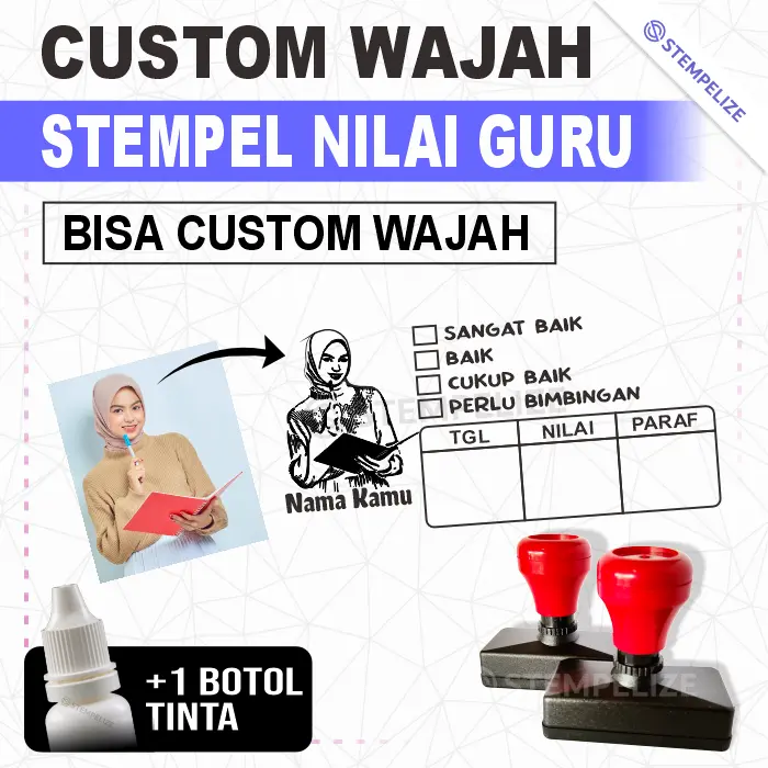 Stempel Nilai Guru Custom Wajah 0
