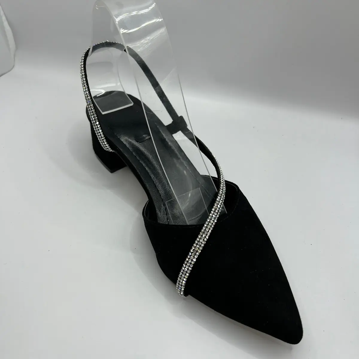 N9 Giày hở gót quai đá sang trọng, cao 3cm DéP Nữ Shoes Sandal