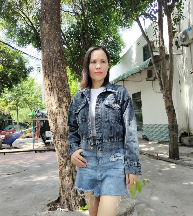 Product Introduction of [TÚI TRONG- 40 75] TopÁo khoác jean nữ thêu feng phong cách XÁM CHUỘT tôn dáng  from vừa Jacket cực xinh Women free size 40 75 kg 9