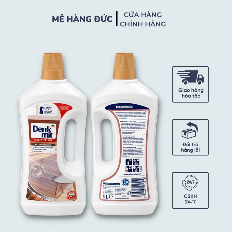 Nước Lau Sàn Gỗ Denkmit Chuyên Dụng Nước Lau Sàn Làm Sạch Bảo Vệ Làm Bóng Sàn Gỗ
