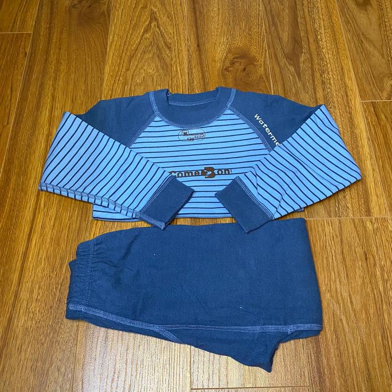 [Hân Hân Kids] Bộ quần áo dài tay nỉ kẻ ngang dài tay cho bé trai, bé gái, có thể mặc 2 mặt, size 90 - 120 5