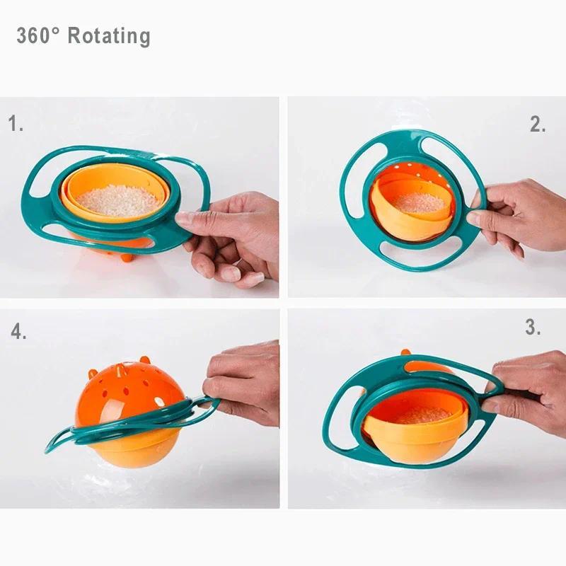 Product Introduction of New 360 Rotating Spill-proof Feeding Tray Baby Training Rotating Balance Toy 3