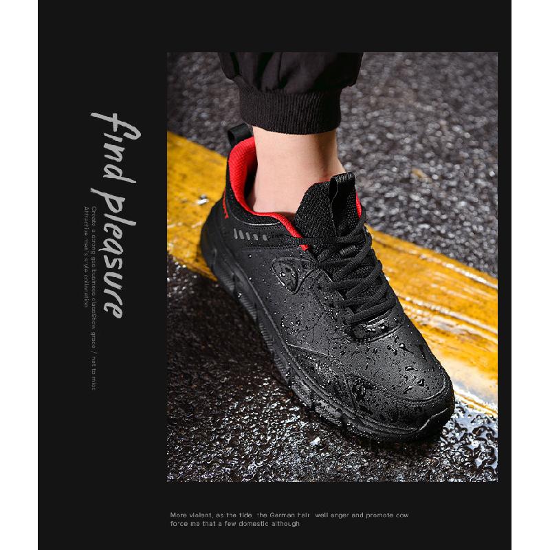Product Introduction of Plus Size Men's Shoes Outdoor Leather Surface Running Leisure Sneaker Student Soft Bottom Travel Men's Shoes 4