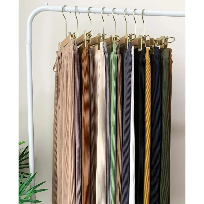 BIG SALE.!! KULOT PLISKET LIDI HIGHWAIST  50 RIBU DAPAT 4 PCS Celana Bawahan panjang Wanita Rib 2