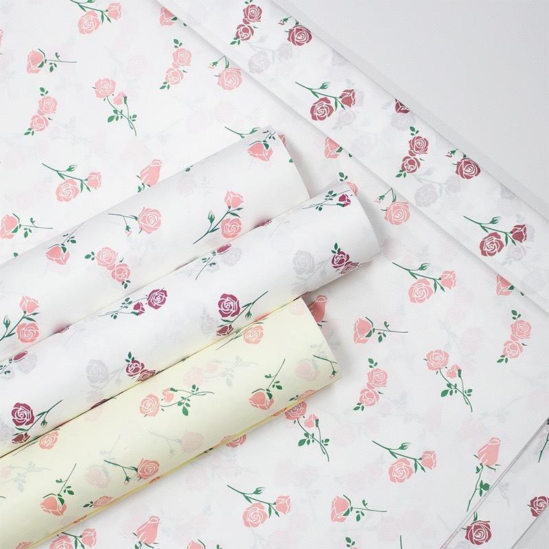 Giấy nến - Giấy nhăn hoạ tiết gói hoa bọc quà kiểu Hàn Quốc cực đẹp