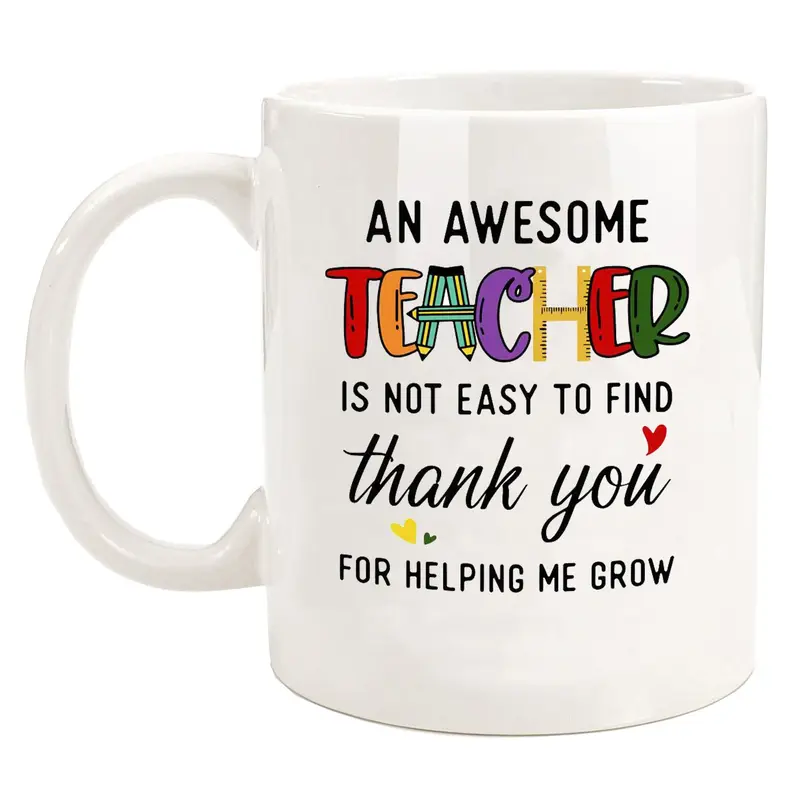 Letter Pattern Coffee Mug, Durable Heat Resistant Coffee Mug with Handle, Kitchen Accessories, Creative Gift for Teacher, Gifts for Girlfriend, Best Friend Gifts, Drinkware 3