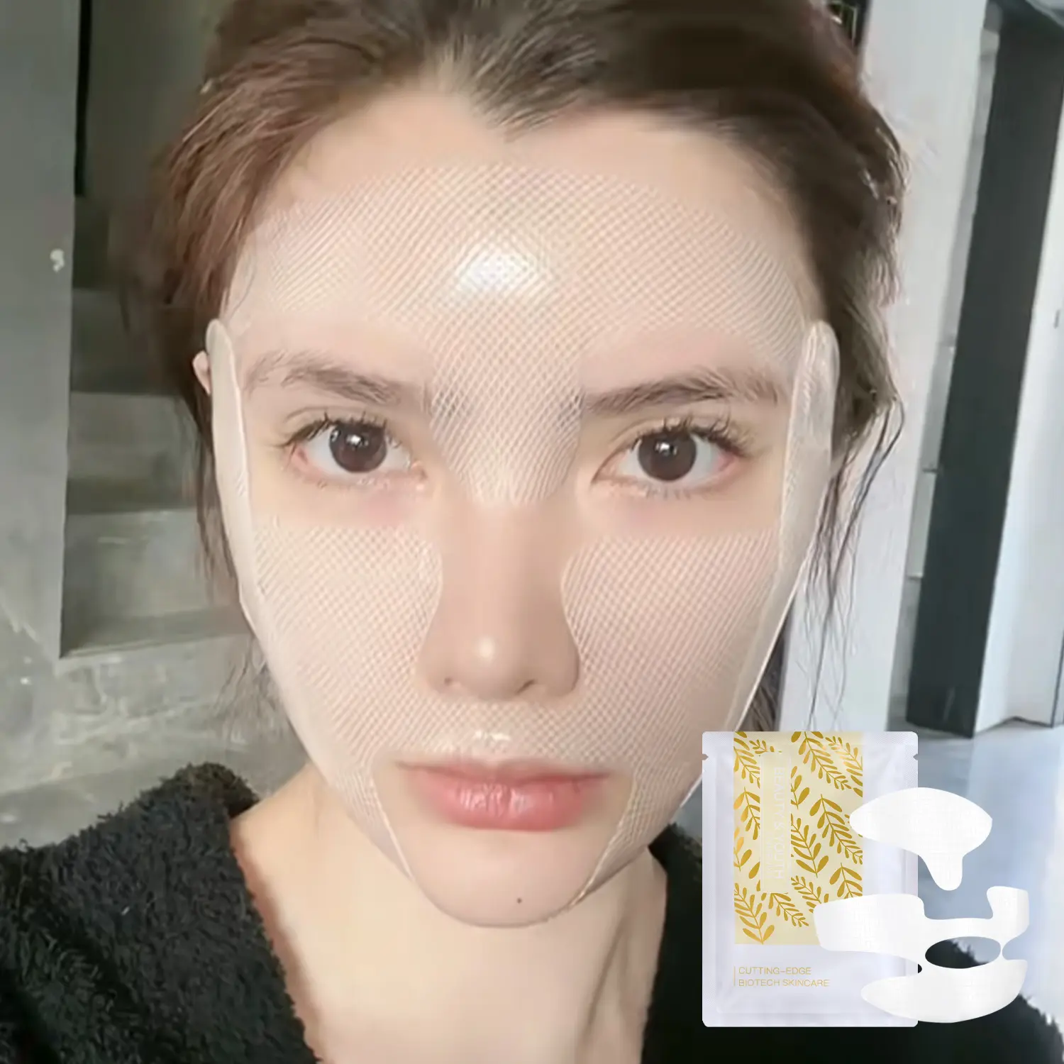 Bio-Collagen Real Deep Mask Face Mask With Hydrolyzed Collagen Collagen Reverse Film Volume Peel Off Mask