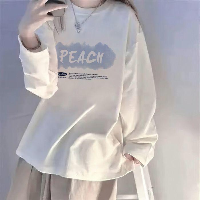 Product Introduction of Áo Thun Dài Tay, Hàng Mới Về Mùa Xuân Và Mùa Thu, Phong Cách Hàn Quốc, Dáng Rộng Vừa Vặn, Quần Áo Nữ, Thời Trang Ins, Thích Hợp Cho Học Sinh Nữ, Áo Sơ Mi Lớp Nền Phối Bên Trong, Quần Áo Thời Trang Hàng Đầu, 2024 3
