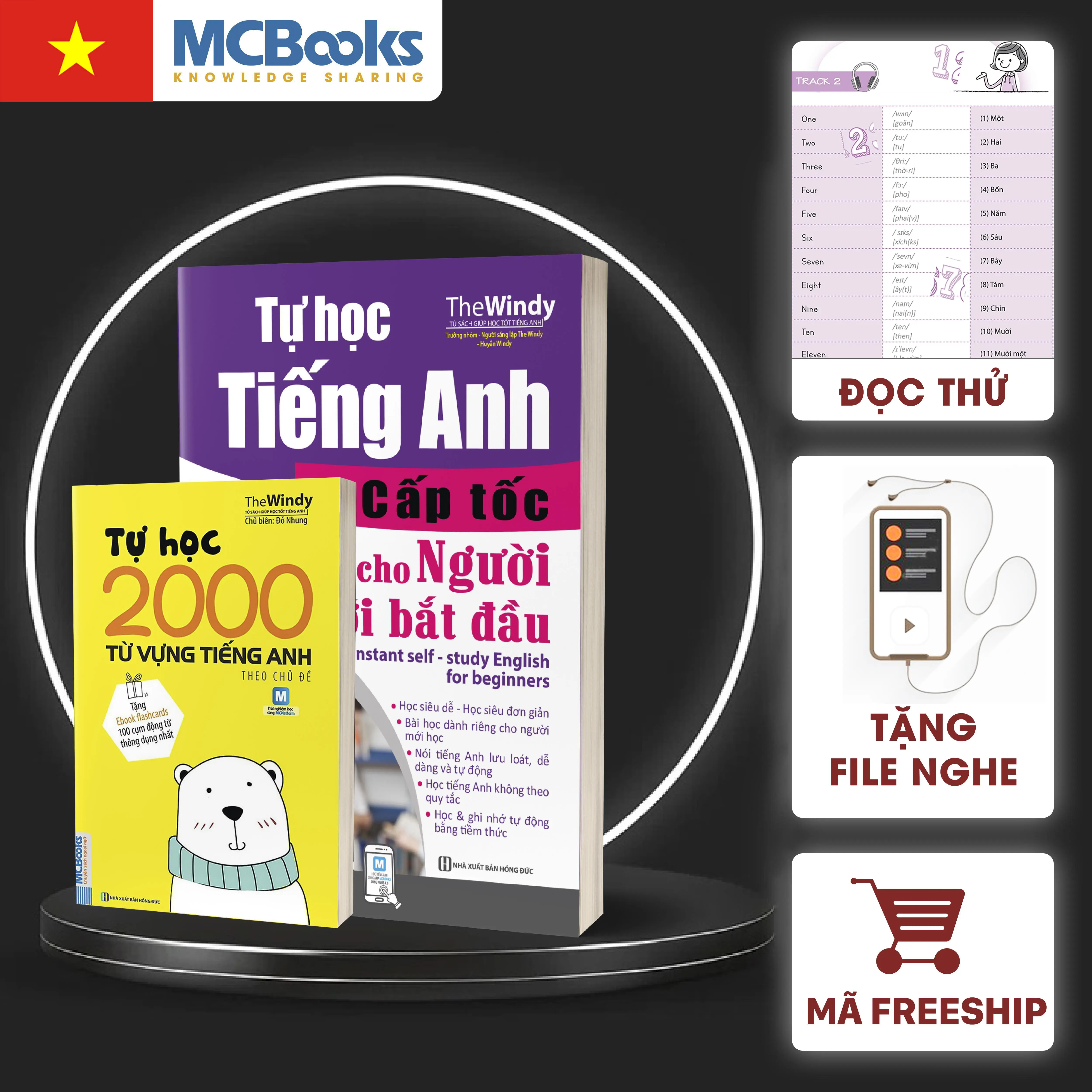 [MCBooks] Combo Sách Tự Học Tiếng Anh Cấp Tốc Cho Người Mới Bắt Đầu Dành Cho Người Học Tiếng Anh