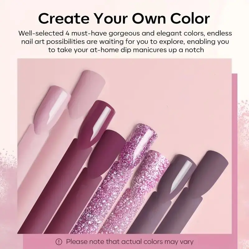 Nail Dip Powder Starter Kit, 11pcs/set Long-lasting Acrylic Nail Art Powder & Functional Gel & Tools, French Nail Art & Nail Polish for DIY Nail Extensions, Christmas Gift 5