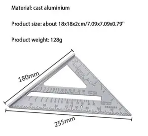 Promo SEGITIGA penggaris Besi 7 inch siku sudut alat pengukur ruler