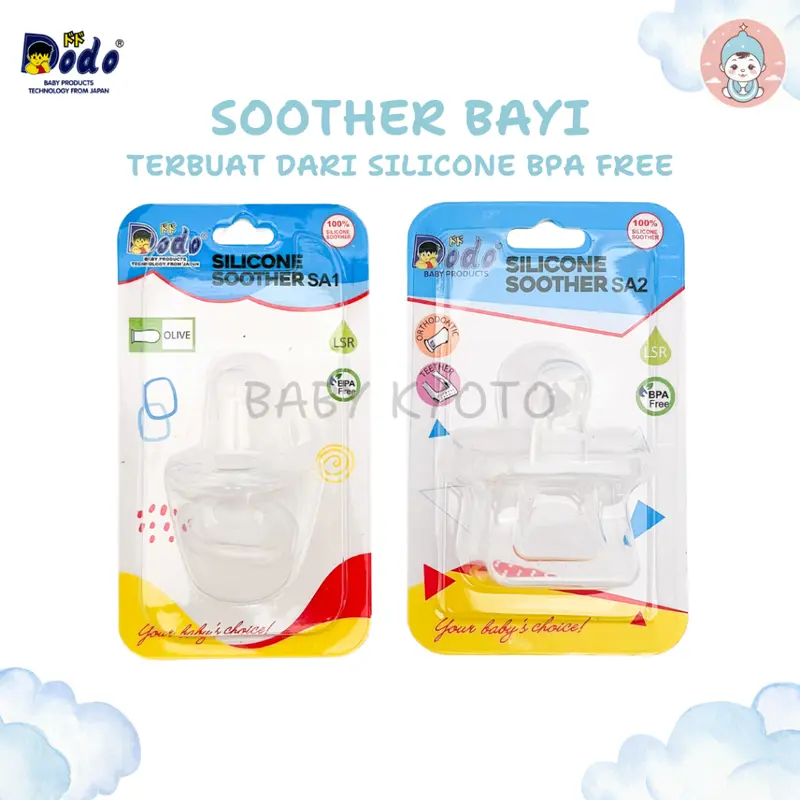 BK Dodo Soother Full Silicone Empeng Dot Bayi Silikon Komeng Newborn Baby Pacifier Silicone BPA Free 4