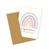 Gambar Capricorn Design Kartu Ucapan Welcome Baby Aesthetic | Greeting Card Congrast Baby Born Rainbow Pastel Series - ED 114 - Welcome Baby dari Capricorn Design Kota Tangerang Selatan 2 Tokopedia