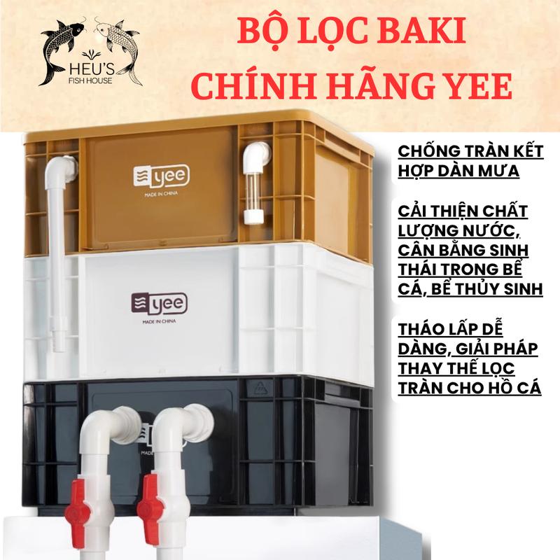 Bộ Lọc thùng YEE Baki cho Hồ cá cảnh | Dễ dàng Lắp đặt Không bao gồm Bơm và Vật liệu lọc lọc baki