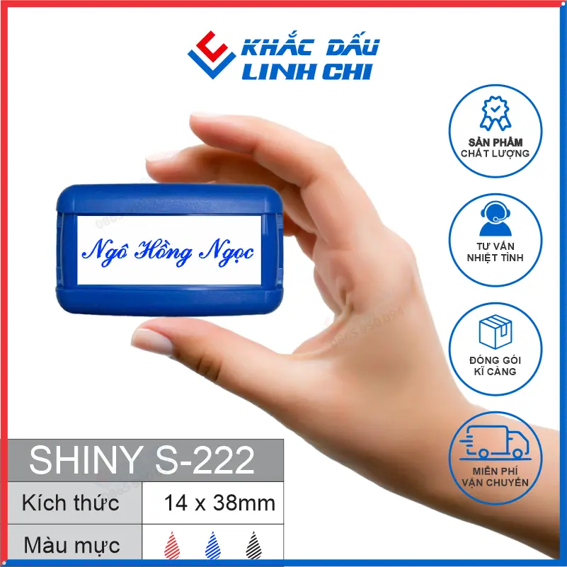 Khắc dấu tên Shiny S-222 ( khắc tên theo yêu cầu )