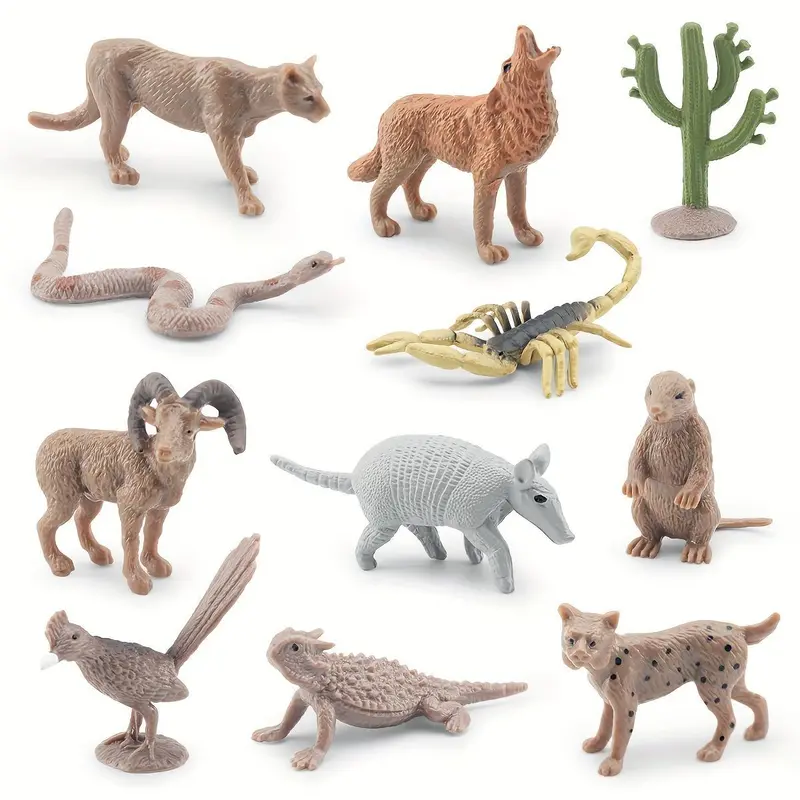 Simulation Wild Desert Animal Set, 11pcs/set Realistic Wild Desert Animal Model, Action & Toy Figures for Home Decoration 2