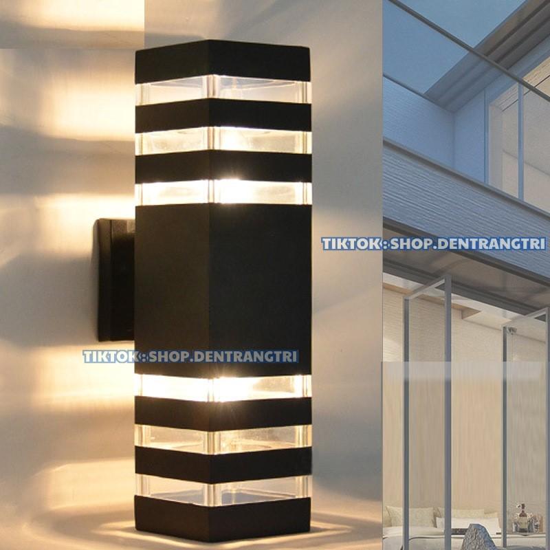 Đèn tường Atimol 2 đầu Đui E27 , Trụ cổng cột nhà chiếu sáng 3 vạch kẻ
