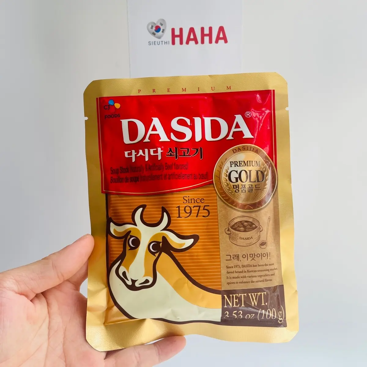 Bột nêm bò hàn quốc bán chạy nhất DASIDA PREMIUM 100G