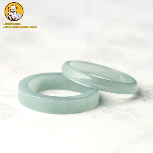 Tự nhiên A Hàng Emerald Light Blue Water Ring Đối với nam và nữ