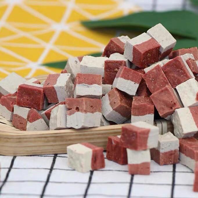 Product Introduction of Ngaupet- Đồ ăn thưởng cho chó (nhiều loại), Snack cho thú cưng ăn nhẹ bánh đa hương vị thịt bò, gà, phô mai viên thịt ngộ nghĩnh hấp dẫn giúp nghiền răng sạch răng gói 100g 5