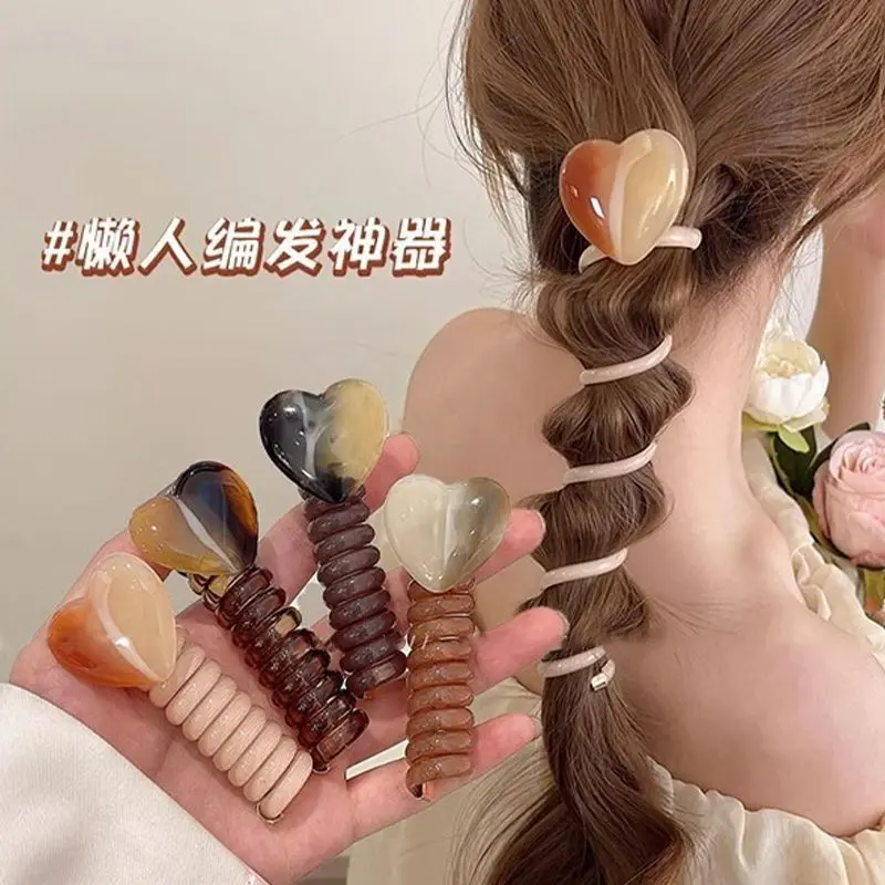 Dây Buộc Tóc Đầu Bong Bóng, Phong Cách Trung Quốc Và Nhật Bản, Thiết Kế Đơn Giản, Dây Điện Thoại Tình Yêu Cao Cấp Mới 2024, Dụng Cụ Bện Tóc Đuôi Ngựa, Thiết Kế Dễ Thương, Hữu Ích 4