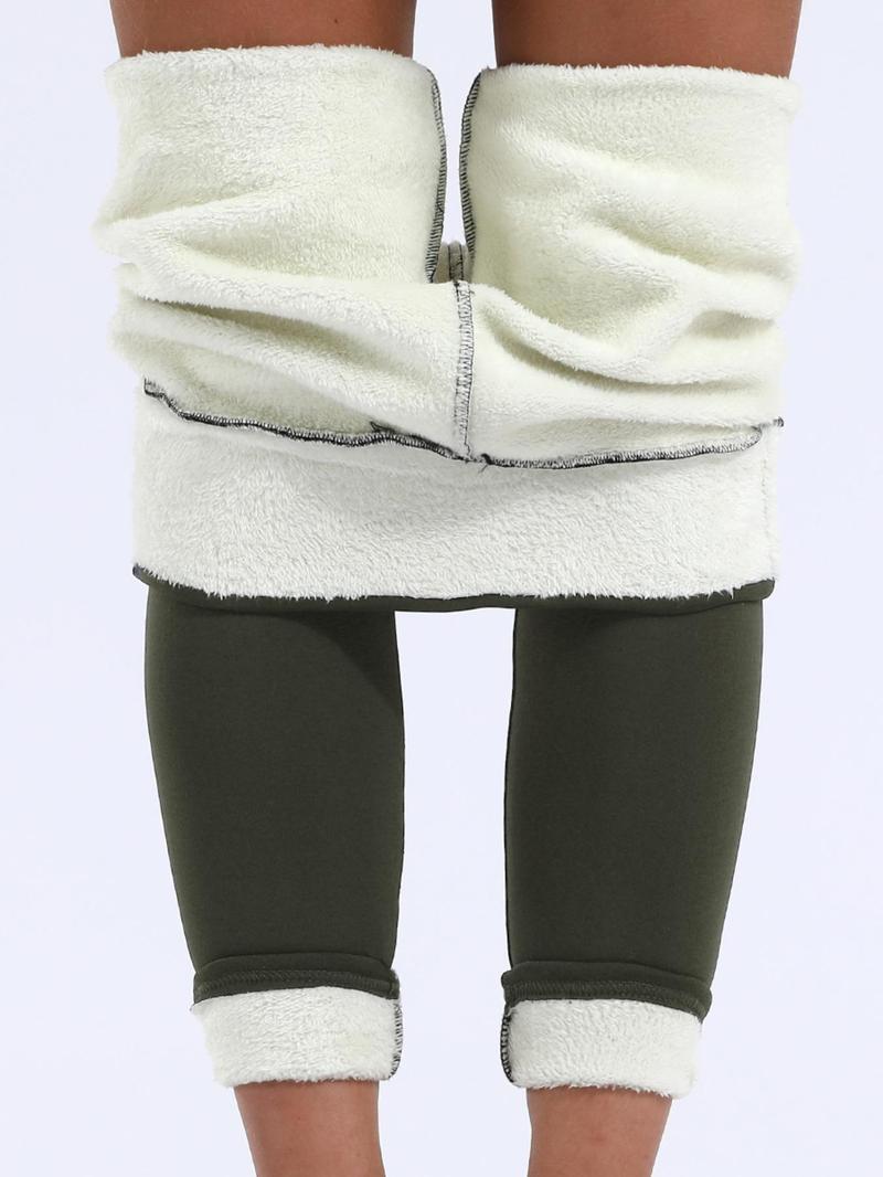 Product Introduction of Women's High Waist Sports Tummy Control Leggings, Casual Soft High Stretch Seamless Fleece Warm Pants, Ladies Sportswear, Yoga Pants, Winter Leggings, Gym Clothes Women, Sports Leggings for Women, Trousers, Fleece Lined Tights 8
