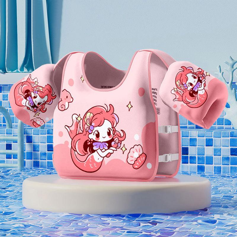 Product Introduction of Creative Float Summer Kids Swim Vest Airless Water Play Child Buoyancy Vest Cartoon Adjustable Swim Arm Ring Baby 31
