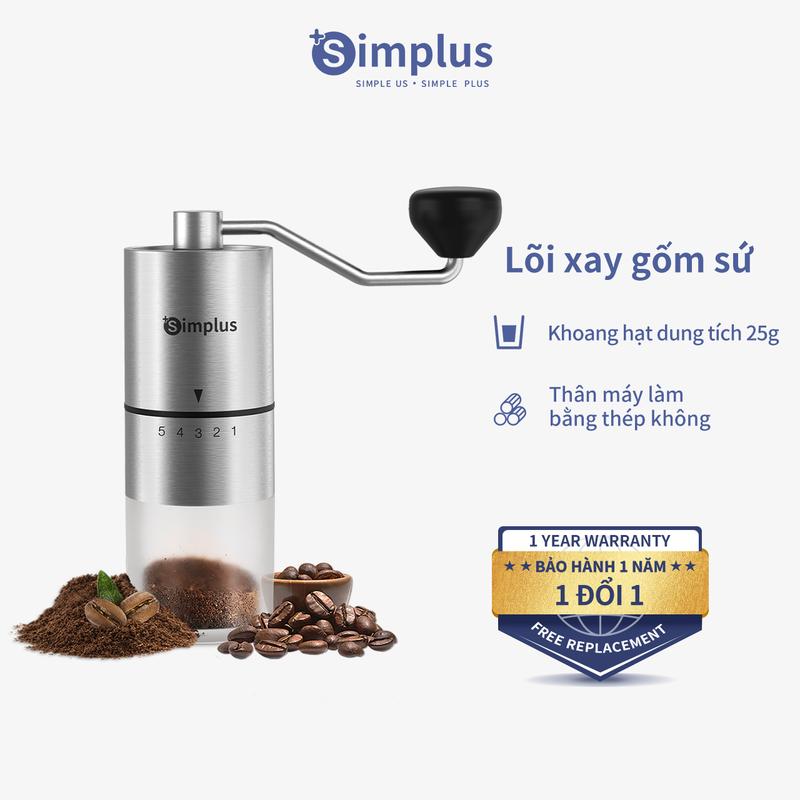 SimplusVN Máy Xay Hạt Cà Phê Simplus Xay Bằng Tay Dung Tích 25g Lõi Xay Gốm Sứ…