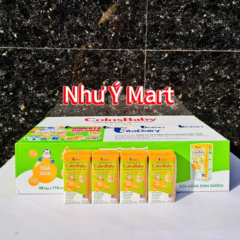 vitadairy-(thùng 48 hộp 110ml )Sữa pha sẵn COLOSBABY gold/iq cho bé 2